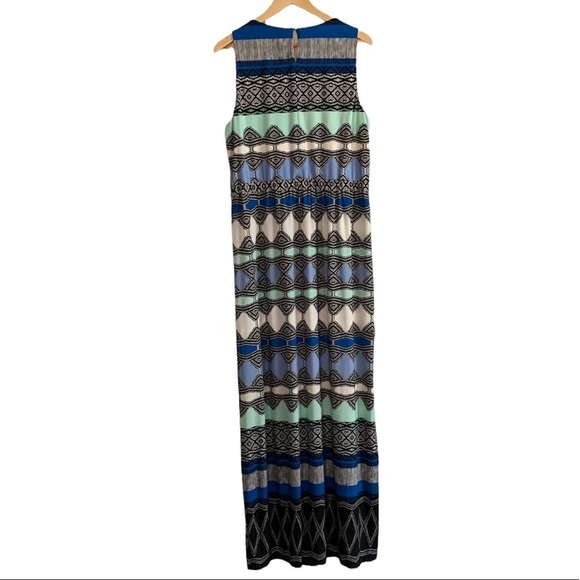 Donna Morgan Multicolored Sleeveless Slit Dress Size 16